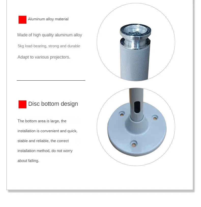 Portable Projector Bracket 360° Rotatable Ceiling Wall Mount Beamer Holder Aluminium compatable for HY300 HY320 Beam Projector