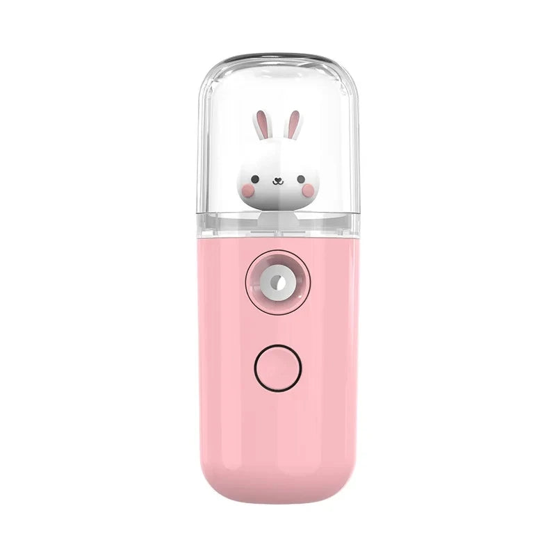 USB Mini Humidifier Facial Steamer Moisturizing Mist Sprayer Rechargeable Nebulizer Beauty Instruments Face Skin Care Tools