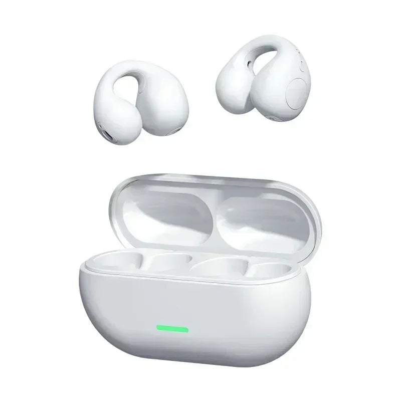 NEW T75 Wireless Bluetooth Bone Conduction Headphones Clip Ear Design Noise Canceling HD Call Sports Gaming Earbuds