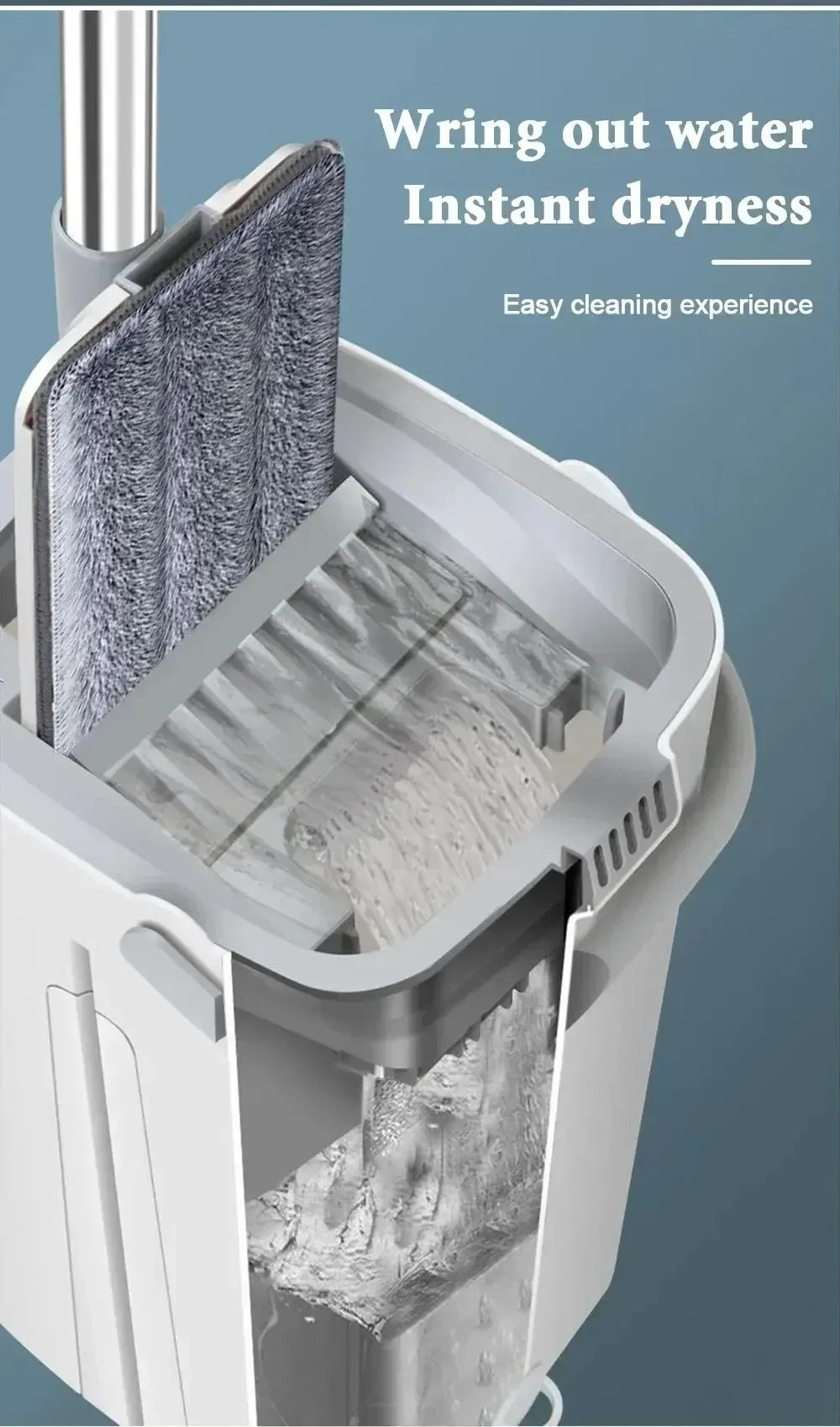 Mops with Bucket Thickened mop Clear Water Separation Lazy No Hand-Washing Squeeze Automatic Dewatering Broom Floor Cleaning Mop