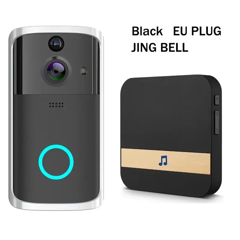 720P Tuya Doorbell Camera WiFi Smart Home Video Door Bell Wireless 2-Way Audio PIR Motion Detection Security Home Doorbell