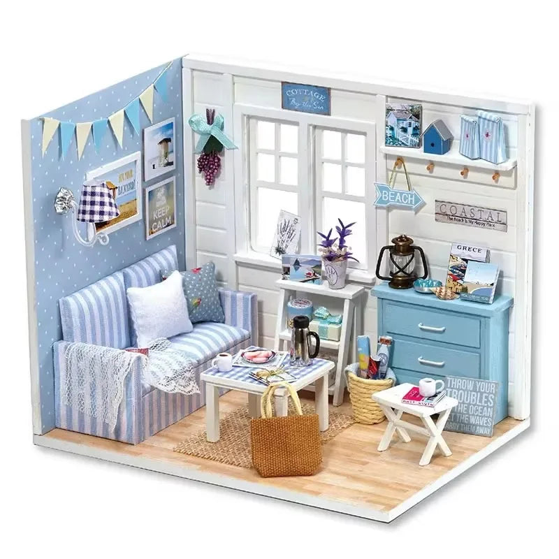 Diy Dollhouse Kit Diy Housedollhouse Miniature Furniture Mini House Children's Toy Gift Diy Dollhouse Wooden Toys for Girls
