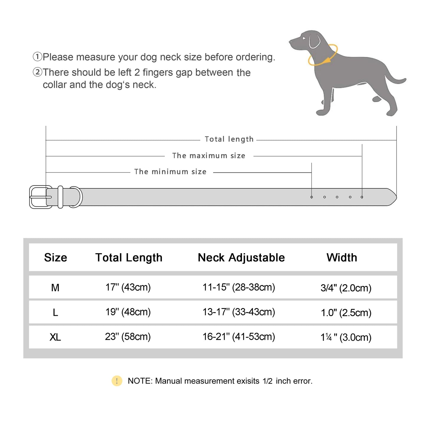 GPS Tracker Dog Collar PU Leather Dog Collars Anti-lost Pet Pug Chihuahua Necklace Adjustable for Small Medium Large Dogs