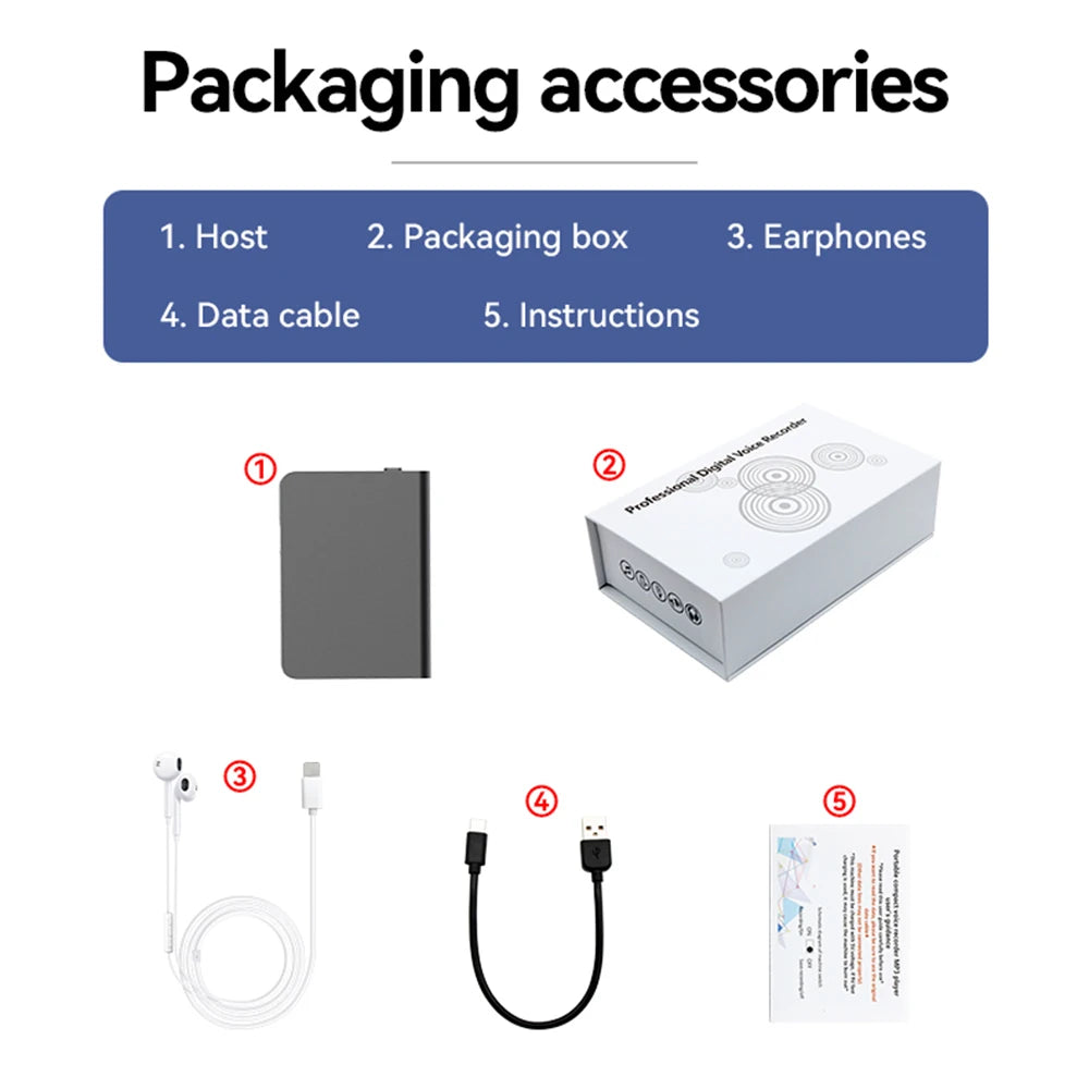 AI Intelligent Activated Digital Voice Recorder Sound Dictaphone Transcribe Summarize Language Translation Call Audio Recording
