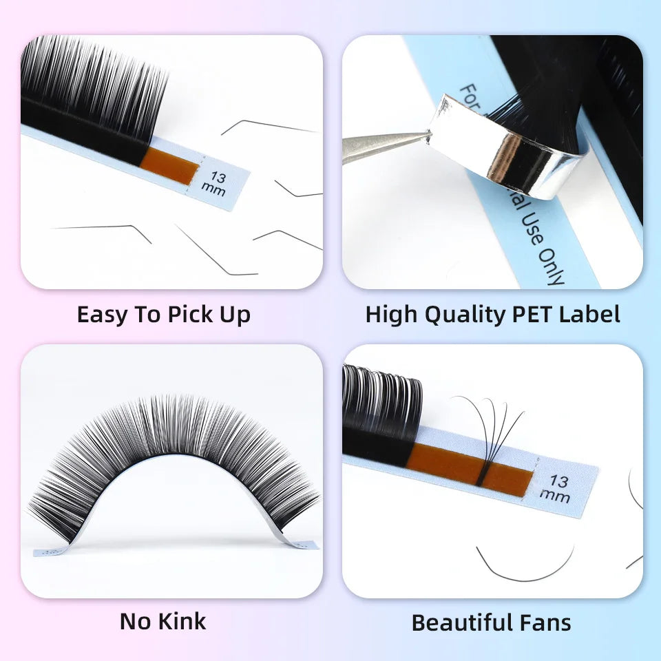 RUJADE Eyelash L/L+/LC/LD/LU(M)/B/C/CC/D/DD Curl Individual Eyelashes Natural Silk Mink Matte L M Shaped False Lashes Extension