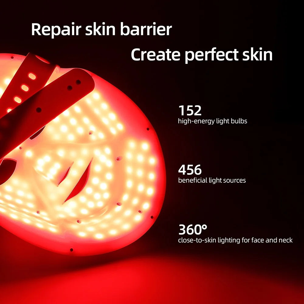 Foreverlily Mascarilla facial LED Wireless 7 Colors Photon Skin Care Beauty Machine Masque pour le visage