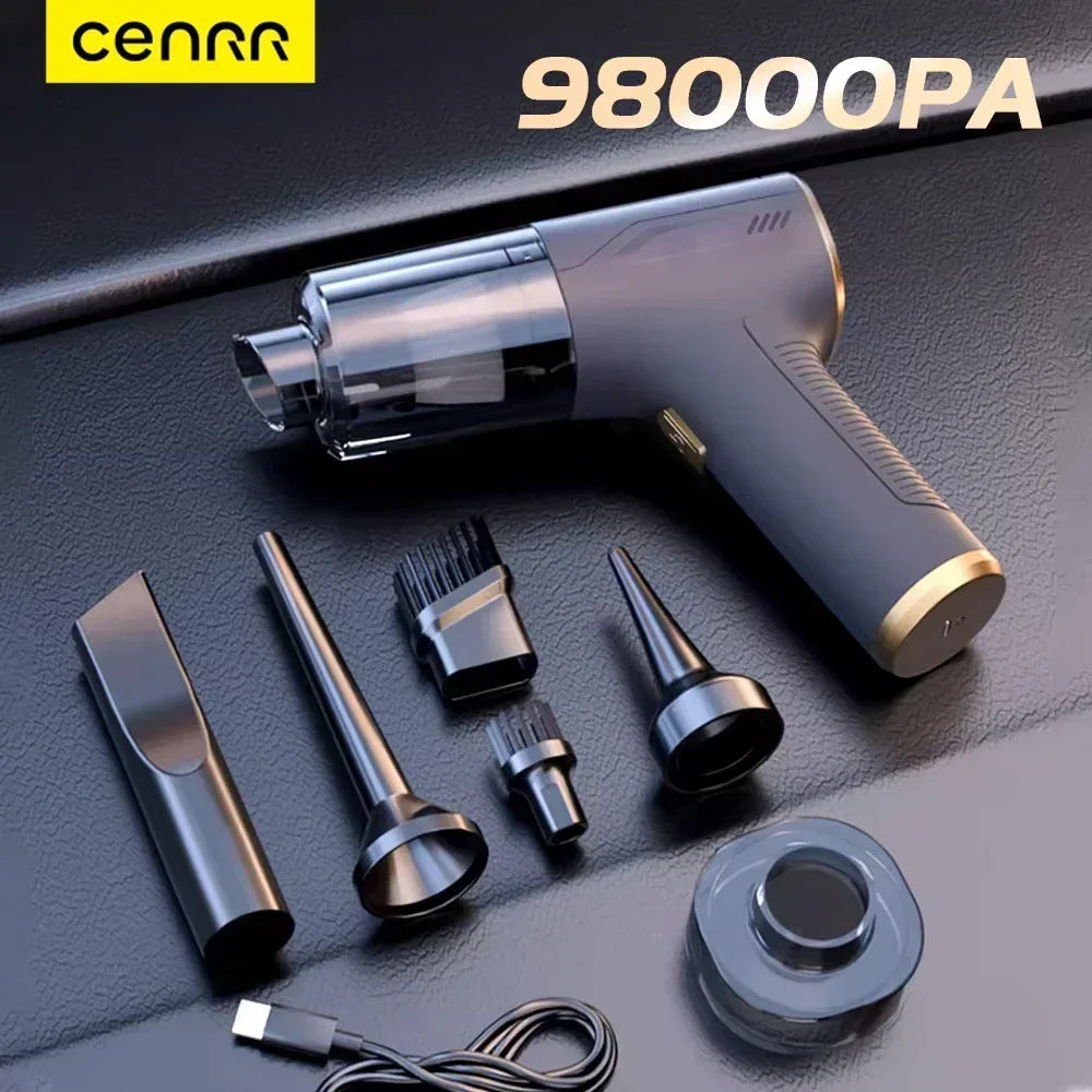 CENRR Mini Car Vacuum Cleaner Cordless Powerful Wireless Car Cleaner HandHeld Portable Vacuum Cleaner for CarCleaning Machine