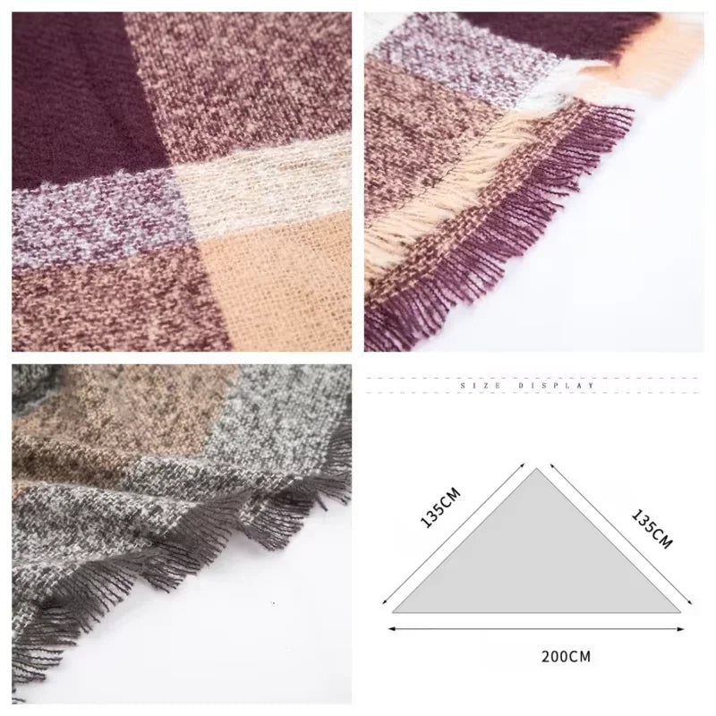 Newest Designer Scarf women luxury Plaid Scarves Shawls Brand Knitted Cashmere Bufandas Invierno Mujer Fashion Bandana Wrap