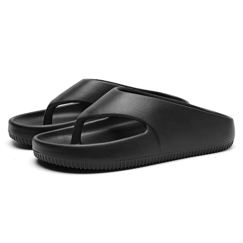 Mens Platform Flip Flops Summer Soft Sole EVA Slippers for Women Outdoor Casual Beach Shoes Home Non-slip Bathroom Couple Shoes