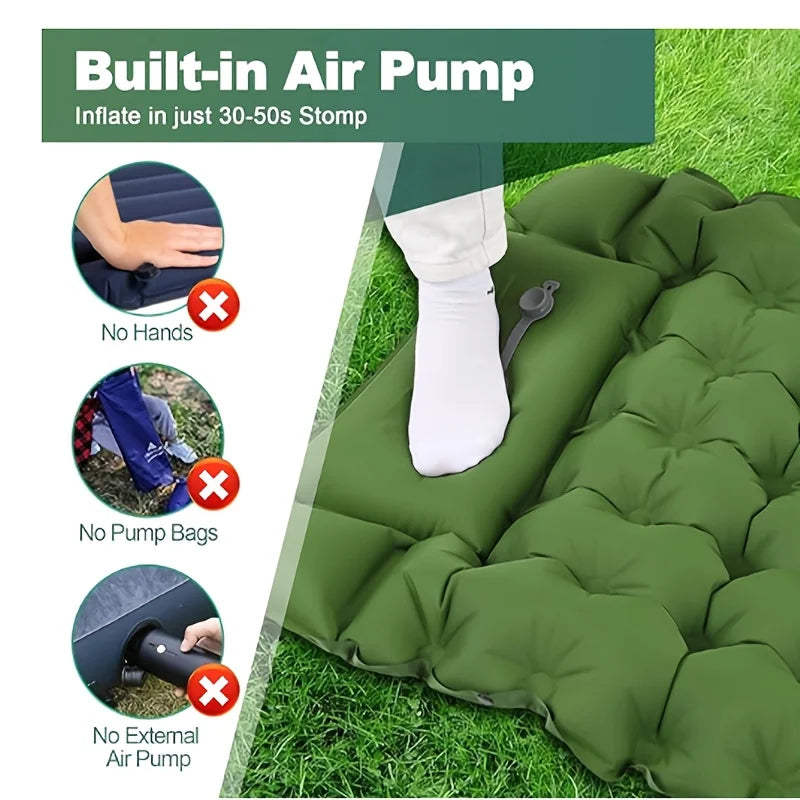 Ultralight & Thickened TPU Inflatable Sleeping Mat for Camping, Waterproof & Portable