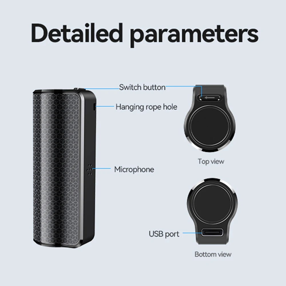 AI Digital Voice Recorder 128GB Mini Professional Sound Dictaphone App Phone Call Audio Recording Real Time Language Translation
