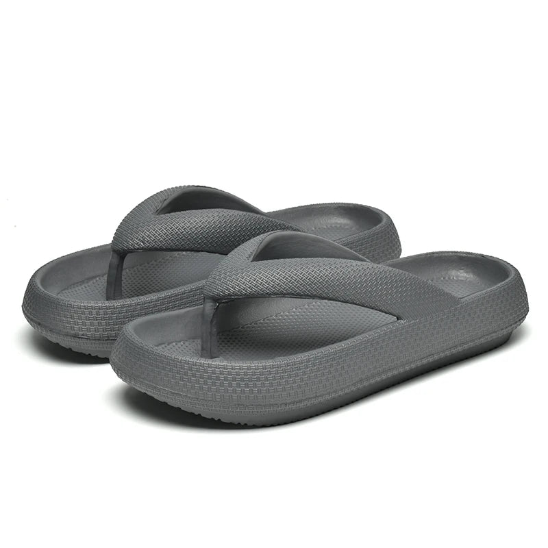 New Thick Sole Slippers Men EVA Flip Flops Summer Shoes 2024 Couple Slippers Big Size 47 Outdoor Beach Sandals for Men