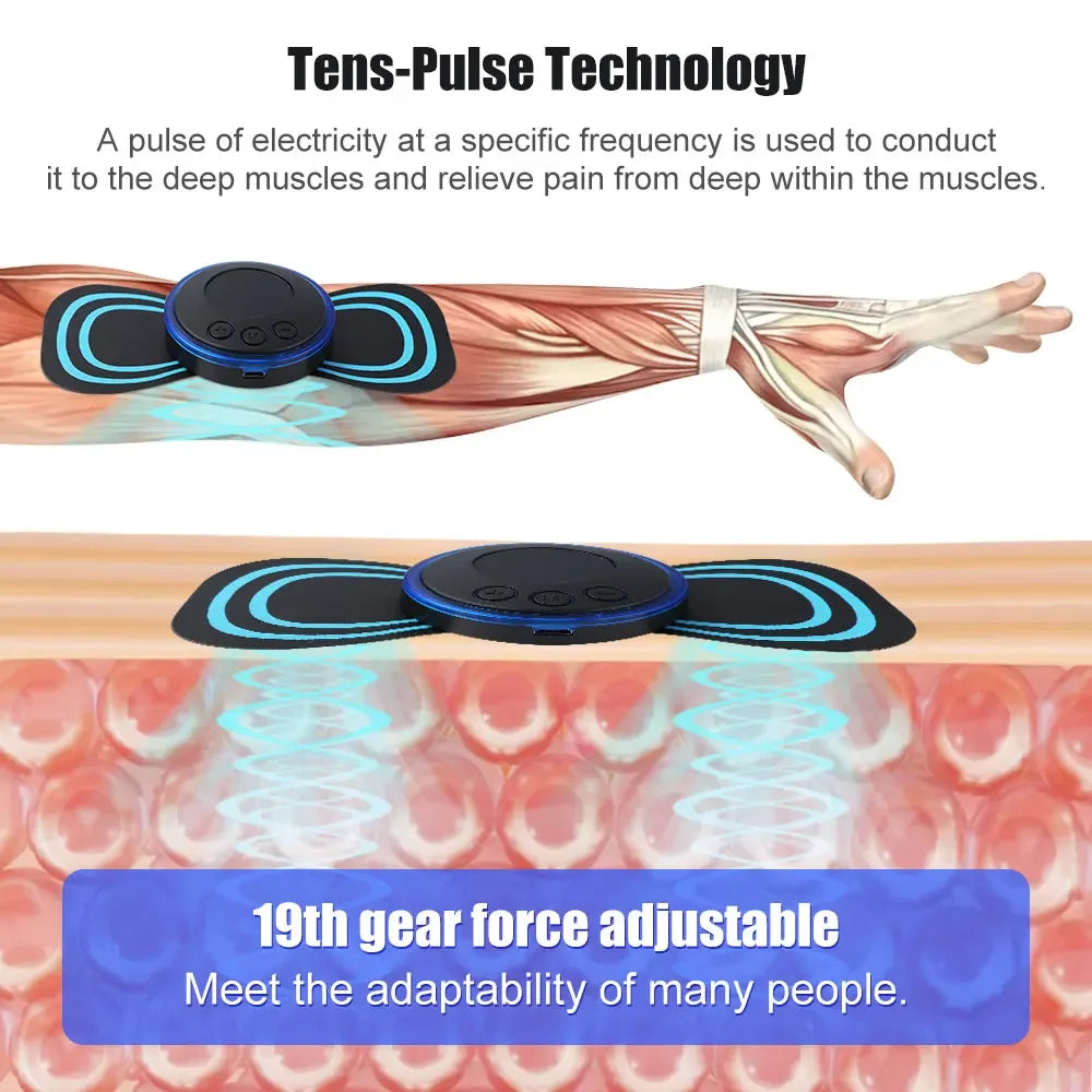 LCD Display EMS Neck Stretcher Electric Massager Cervical Vertebra Massage Patch for Muscle Pain Relief and Shoulder Relaxation