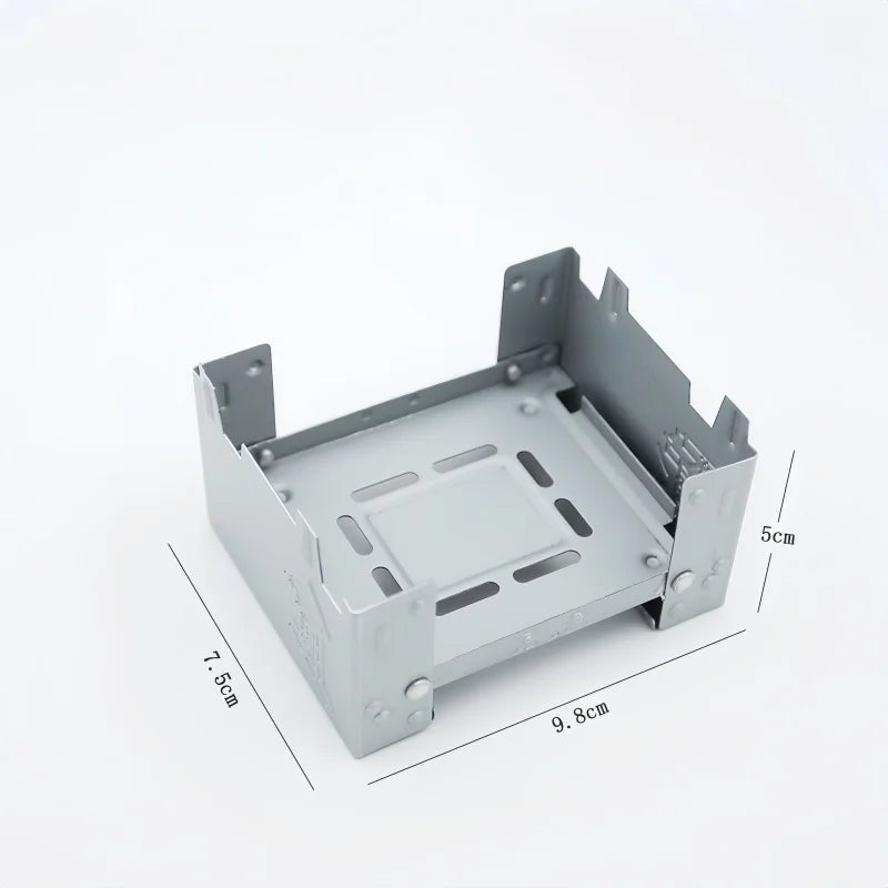 Outdoors Portable Solid Alcohol Fuel Folding Furnace Mini Picnic Burner Galvanized Iron Camping Stove Cooking Camping Equipment