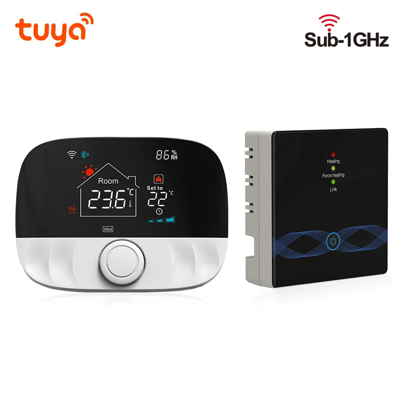 Tuya Smart Home Wifi Wireless Thermostat RF Battery Gas Boiler Water Heating Digital Temperature Controller Alexa Google Home
