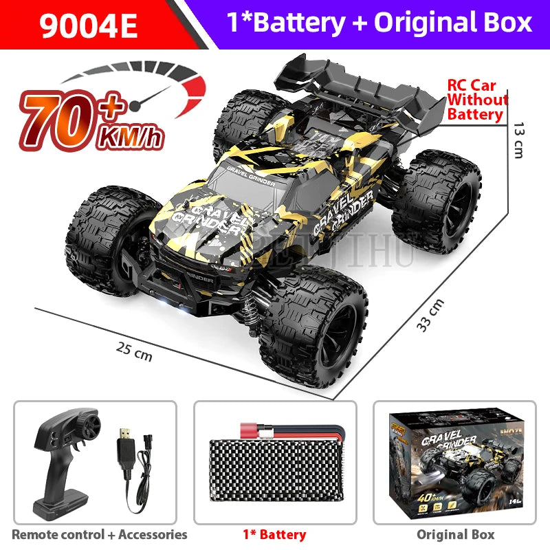 1:14 70KM/H Or 50KM/H 4WD RC Car With LED Remote Control Cars High Speed Drift Monster 4x4 Truck for Kids vs Wltoys 144001 Toys
