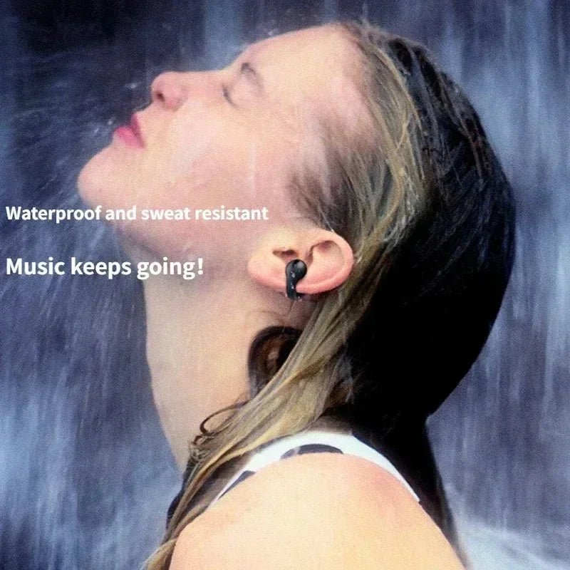 NEW T75 Wireless Bluetooth Bone Conduction Headphones Clip Ear Design Noise Canceling HD Call Sports Gaming Earbuds