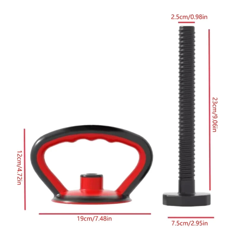 Workout Kettle Bells Grip Adjustable Kettlebells Handle for Weight Plate Dumbbells Converter for Strength Training