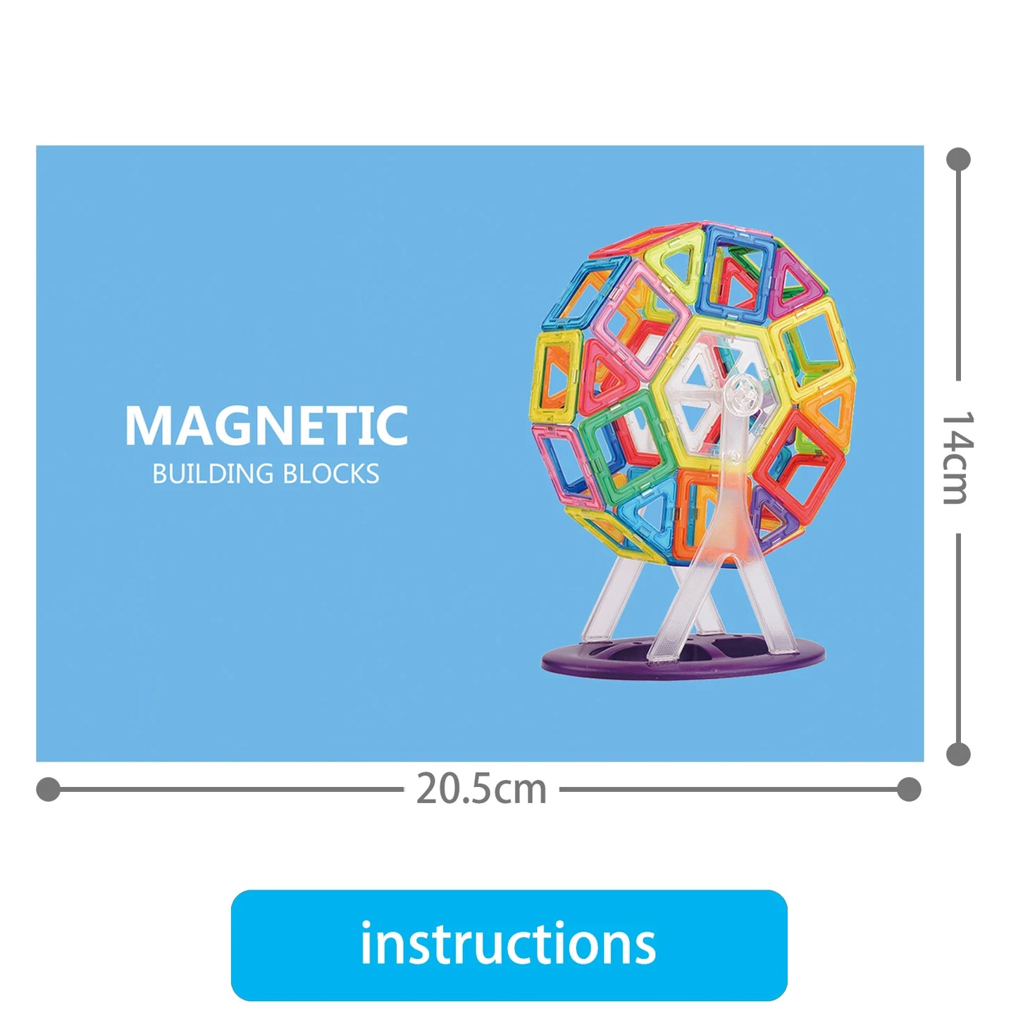 Big Size Magnetic Designer Magnet Building Blocks Accessories Educational Constructor Toys For Children Kids Game Girls Set Gift