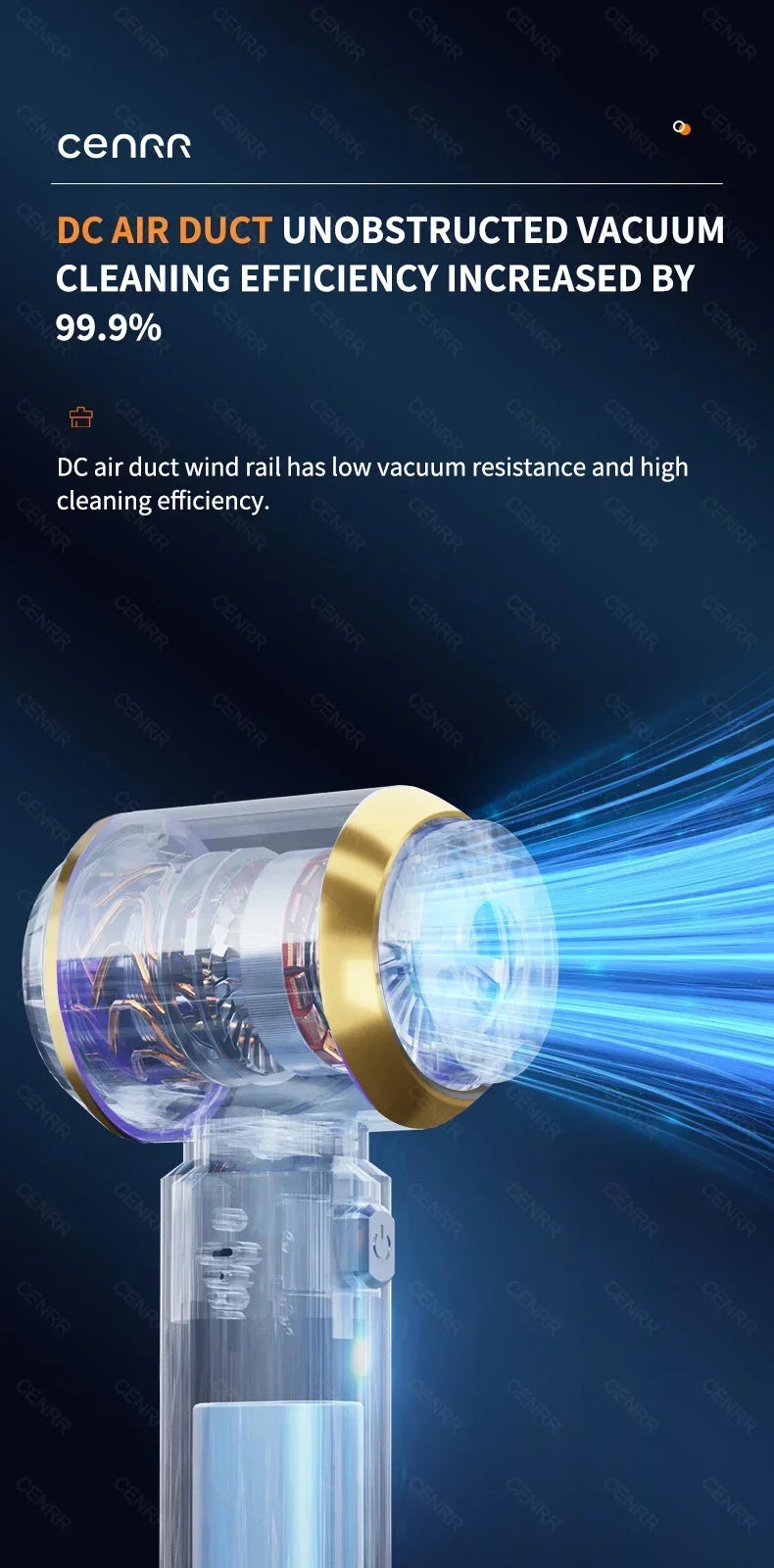 CENRR 998000PA Car Vacuum Cleaner Strong Suction Cordless Wireless Cleaner Handheld Portable Vacuum Cleaner Cleaning Machine