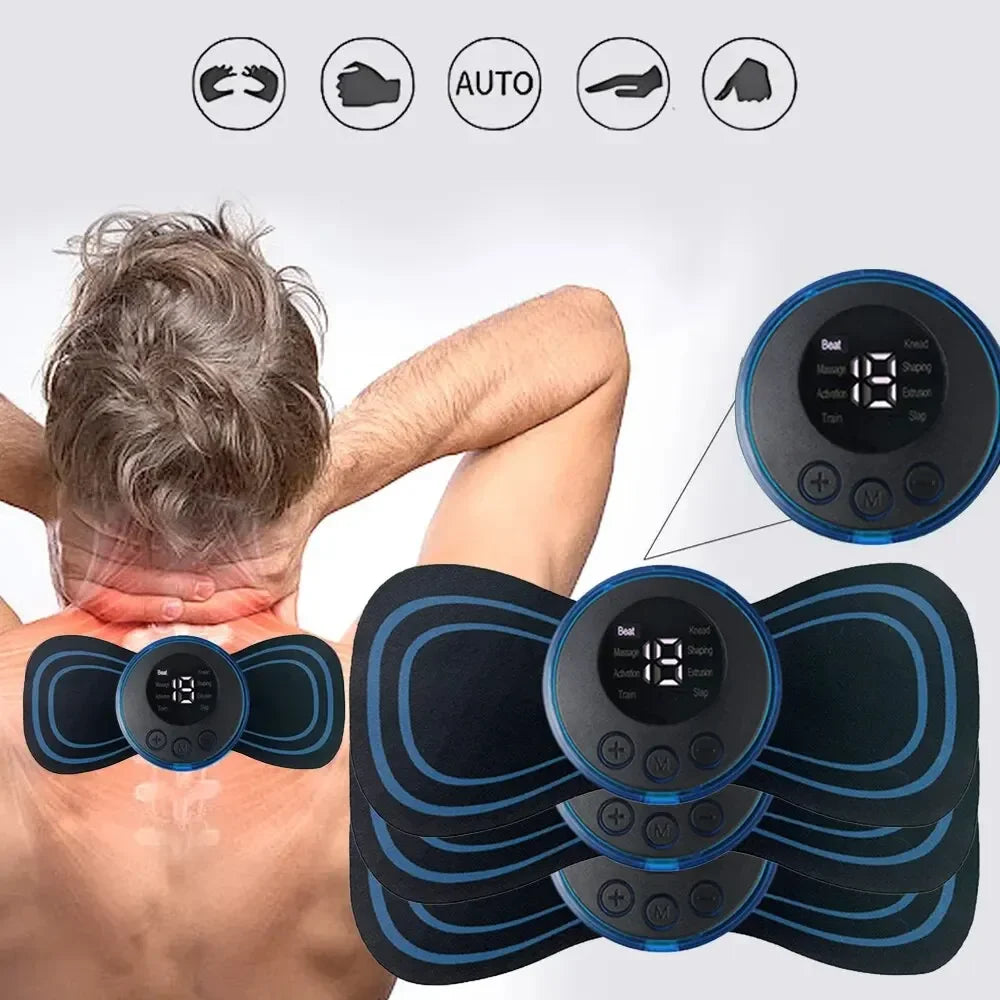 8 Modes Rechargeable Neck Massager EMS Low Frequency Pulse Massager For Muscle Relaxation Relief The Pain