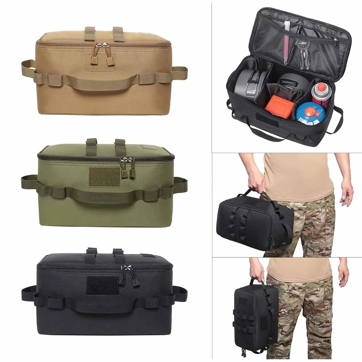 YANZAI Multi Functional Practical Gas Tank Storage Bag, Portable Camping Tableware Box, Outdoor Tool Cheap Storage Bag