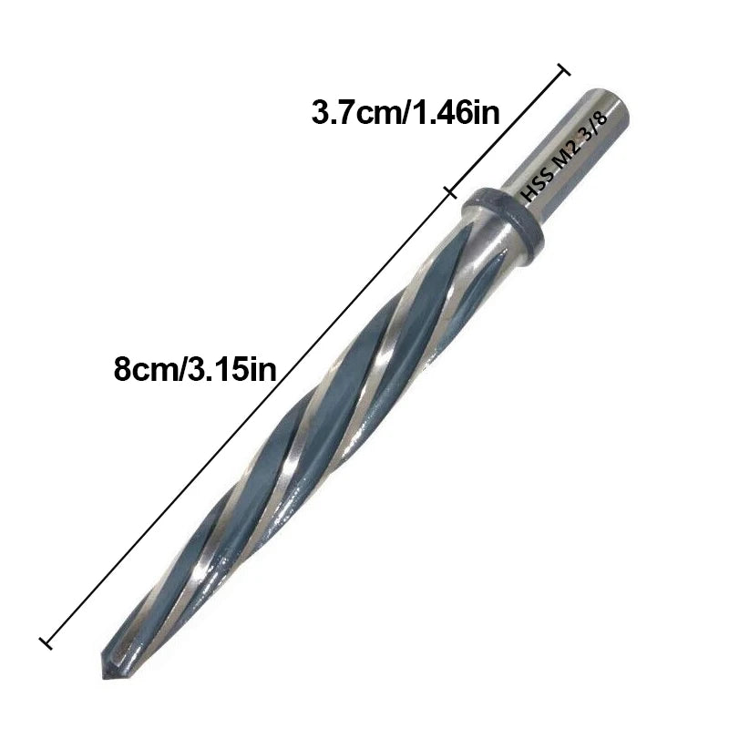 M2 HSS Taper Chucking Automotive Reamer, 3/8", 1/2", 5/8", 3/4", Fit 3/8" or 1/2" Shank Chuck, 5-Spiral Flute