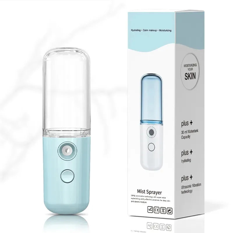 50ML Enlarged Water Tank Mini Humidifier Portable Cool Mist Maker Facial Steamer Nano Facial Sprayer For Face Care