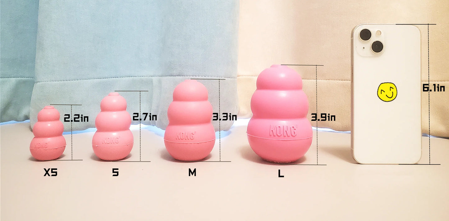 KONG Puppy - Natural Teething Rubber Chew Toy for Dogs - Stuffable Dog Toy for Extended Playtime - Chew & Fetch Toy for Puppies