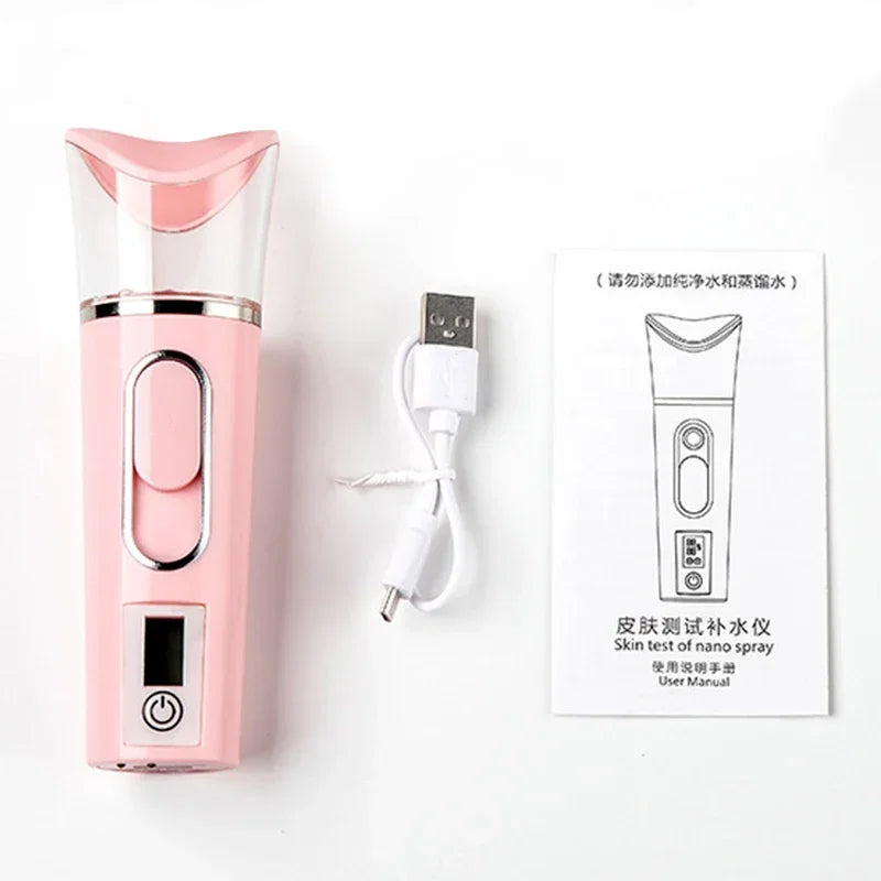 Nano Facial Sprayer Mini Humidifier Portable Wireless Cool Mist Maker Fogger Hydration Humidifier Skin Care UsB Rechargeable Spa