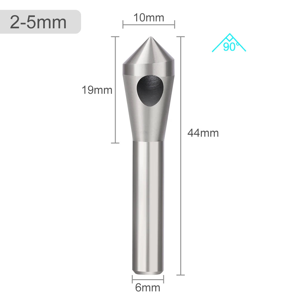 CMCP HSS Deburring Chamfering Cutter Countersink Drill Bits Smooth Hole Metal 90 Degree Round Shank Hole Cutter For Metalworking