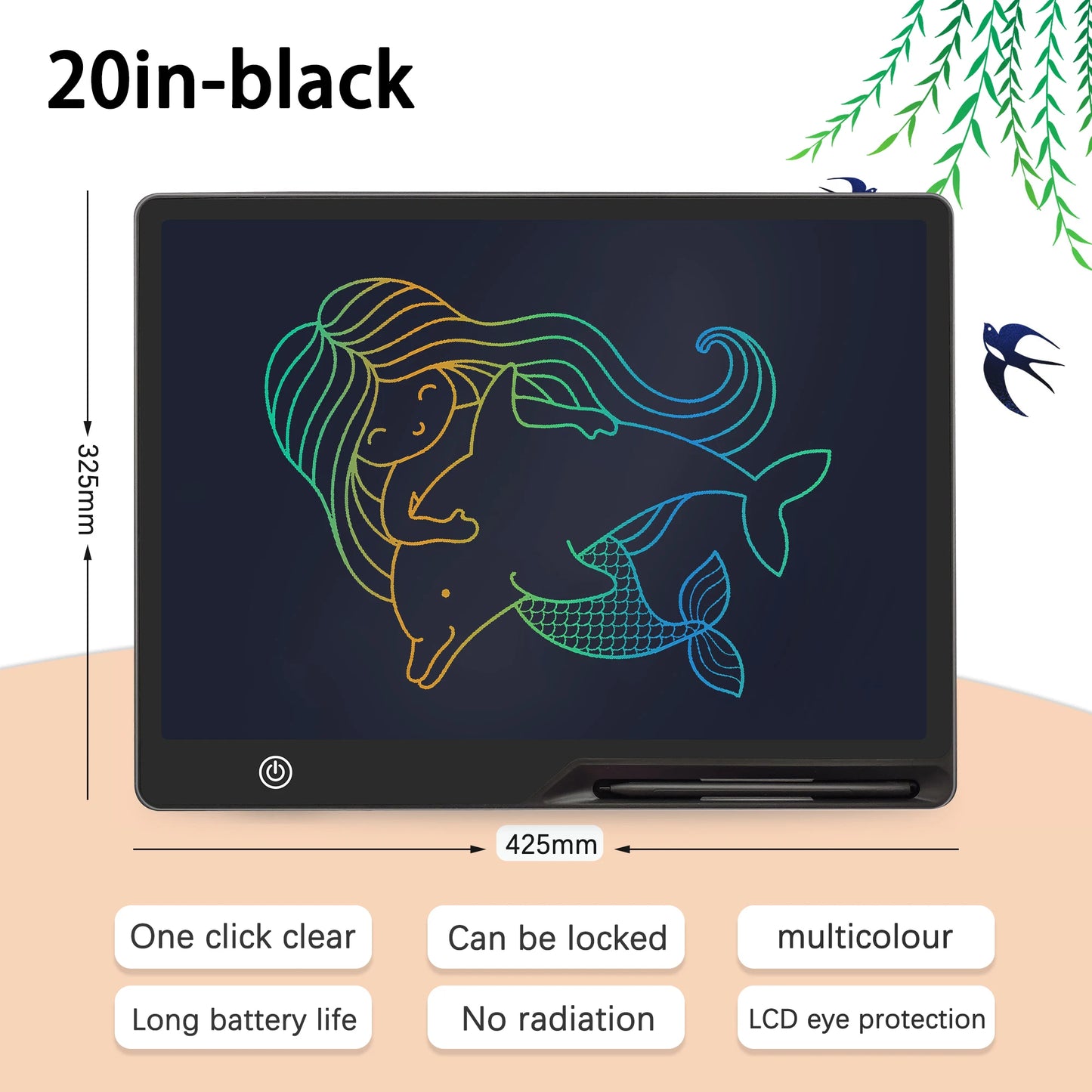 16/20inch LCD Writing Board,Art Writing Painting Children Tools, Educational Toys for Girls Boys Toys Writing Tablet Digit Magic