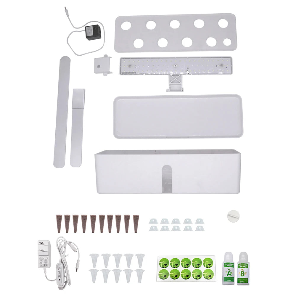 Smart Hydroponics Growing System Indoor Garden Kit 9 Pods Automatic Timing with Height Adjustable 15W LED Grow Lights