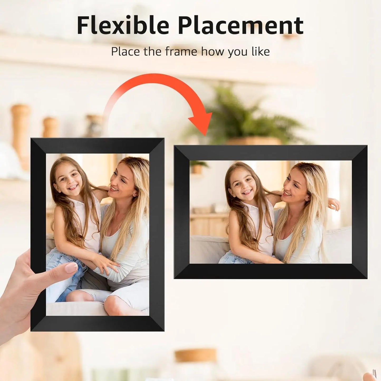 Frameo 10.1 Inch WiFi Digital Picture Frame 1280x800 HD IPS Touch Screen Digital Photo Frame Electronic 32GB Memory Auto-Rotate