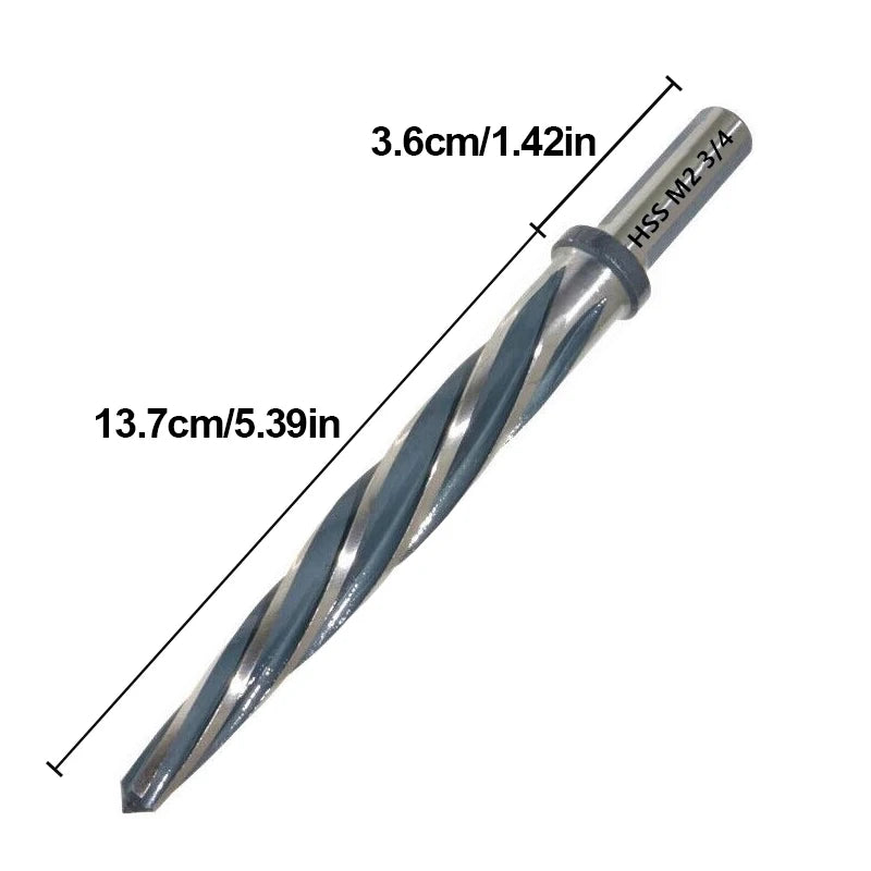 M2 HSS Taper Chucking Automotive Reamer, 3/8", 1/2", 5/8", 3/4", Fit 3/8" or 1/2" Shank Chuck, 5-Spiral Flute