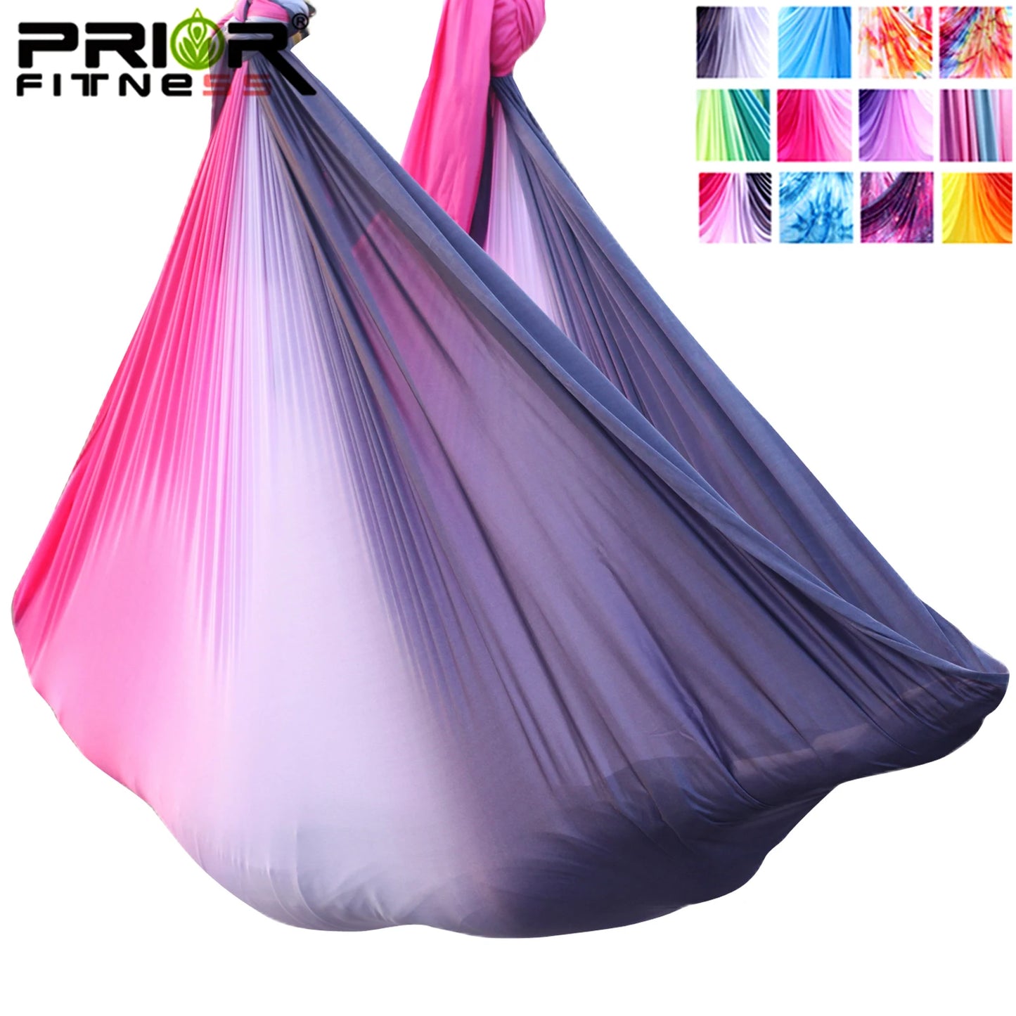 4m Aerial Yoga Hammock Fabric Ombre Aerial silks Gradient Color Yoga Fitness Stretch Belt For GYM Indoor Yoga Studio