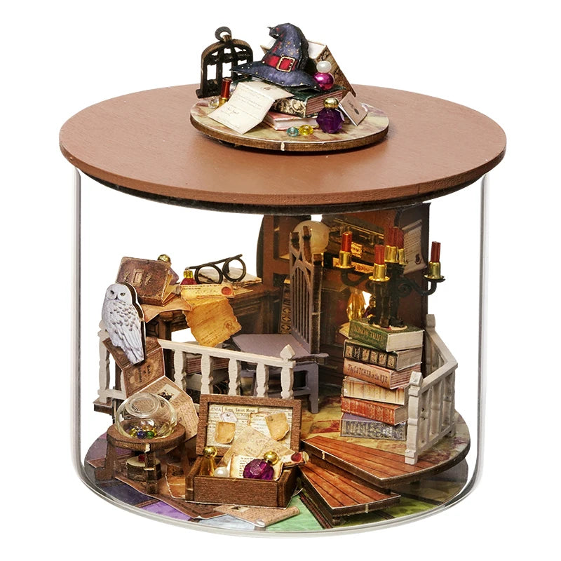 Doll House Miniature Furniture Diy Wood Dollhouse Miniatures Children Toys Girl Birthday Gifts Diorama Christmas Toy Gift