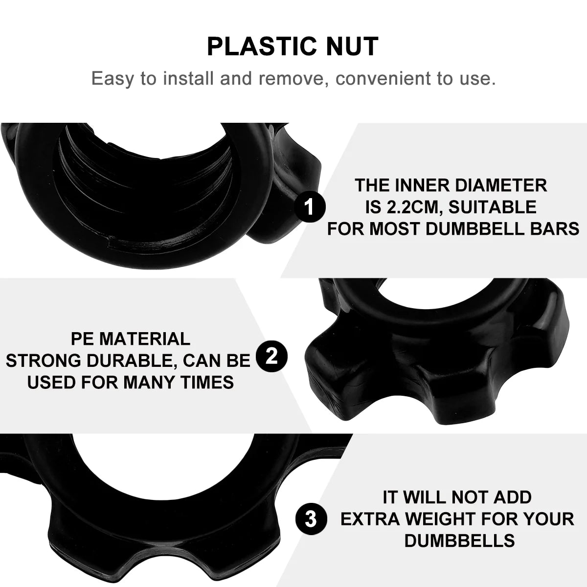 4 Pcs Dumbbell Bar Nut Barbell Fixing Accessories Home Gym Equipment Dumbles Weights Dumbbells Bar-bell Screws Fitness