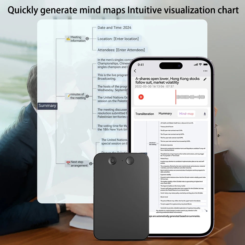 Intelligent AI ChatGPT-4 App Phone Call Voice Recorder Free Realtime Translator Summarize 58 Language Device Audio Dictaphone