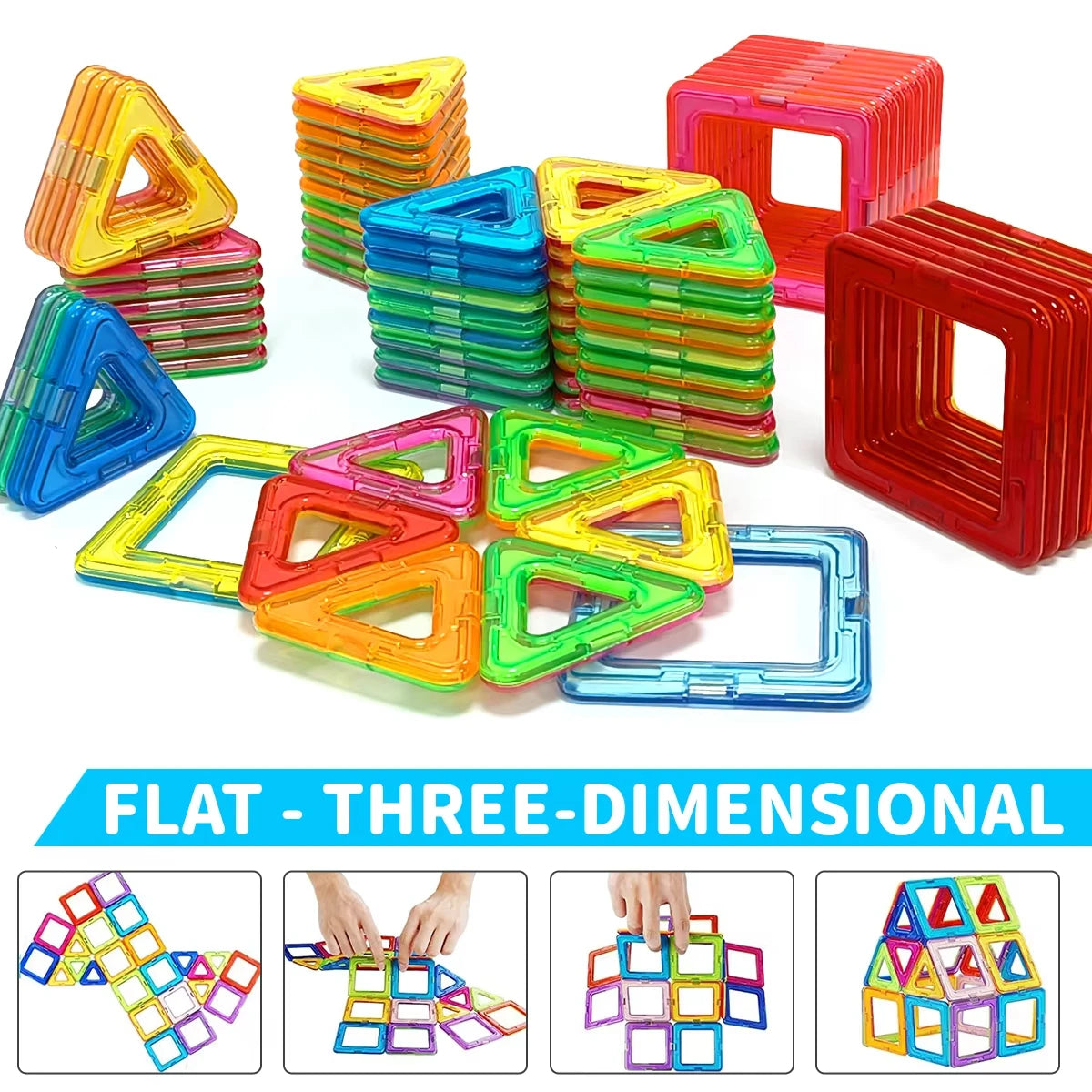 Big Size 148PCS Magnetic Building Blocks STEM Educational Constructor Set Toys for Learning and Birthday Boys Girls Kids Gifts