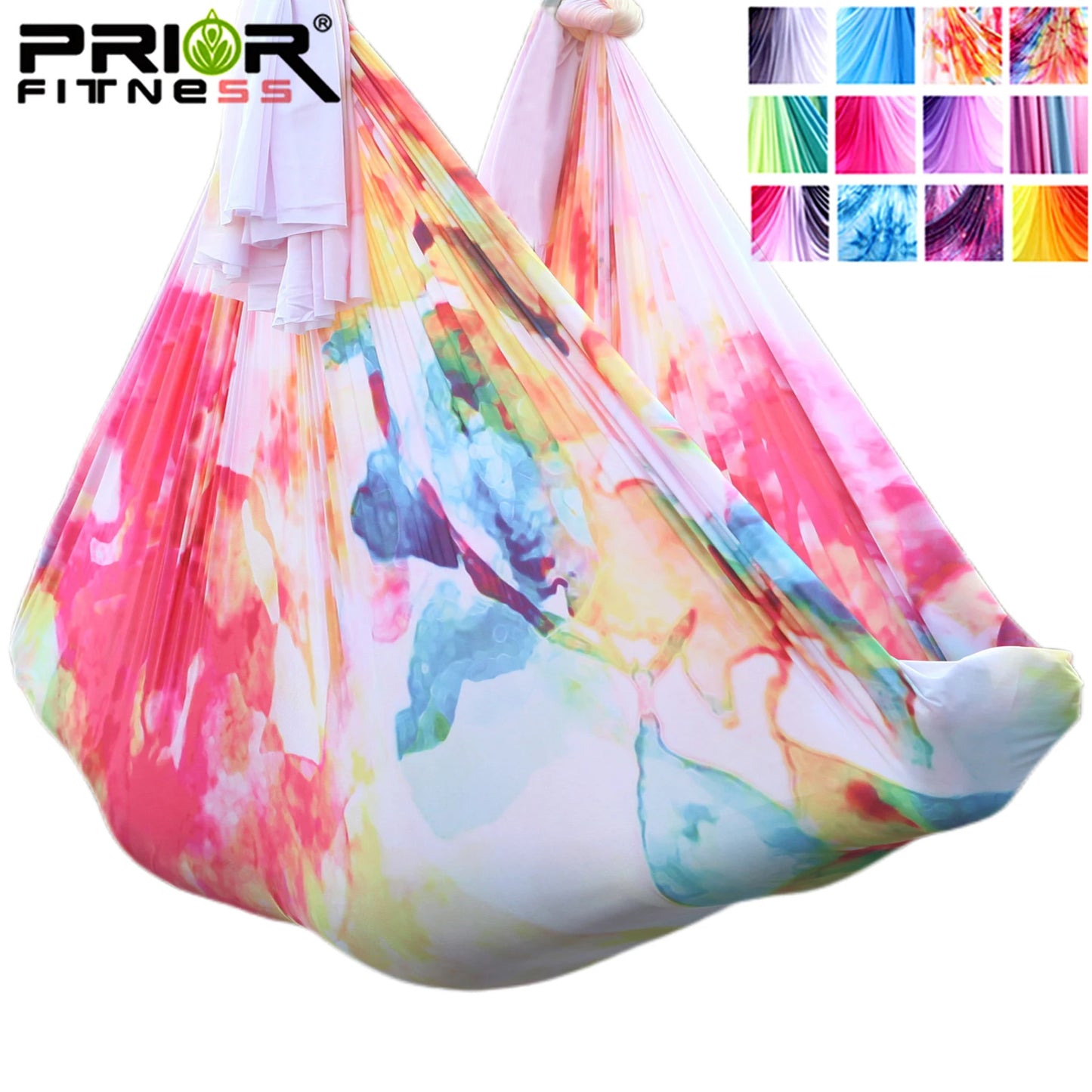 4m Aerial Yoga Hammock Fabric Ombre Aerial silks Gradient Color Yoga Fitness Stretch Belt For GYM Indoor Yoga Studio