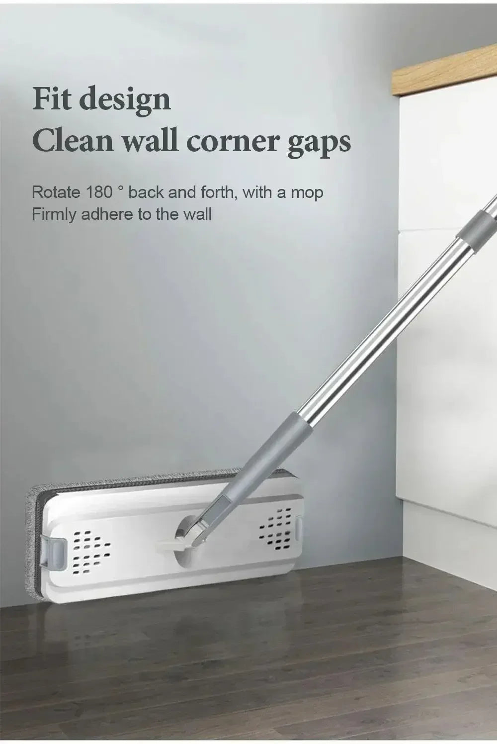 Mops with Bucket Thickened mop Clear Water Separation Lazy No Hand-Washing Squeeze Automatic Dewatering Broom Floor Cleaning Mop