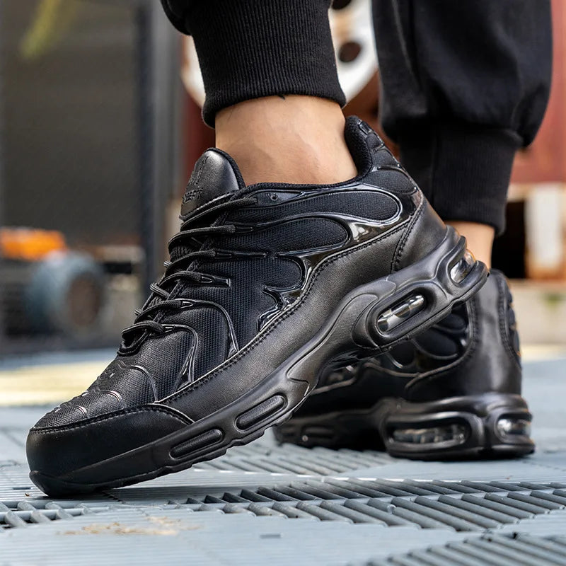 New Men Safety Shoes Steel Toe Sneaker Sport Air Cushion Reflective Work Safety Boots Man Puncture Proof Work Shoes Anti-smash
