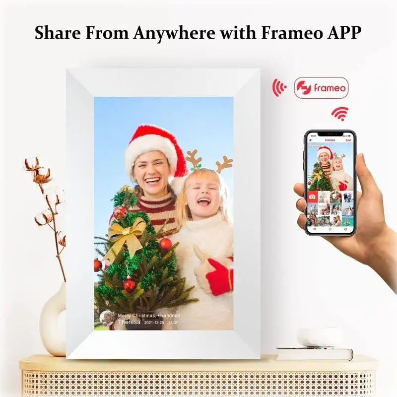 New Frameo Digital Picture Frame 10.1 Inch 32GB/64GB Smart WiFi digital photo frame with 1280x800 IPS HD Touch Screen Wall