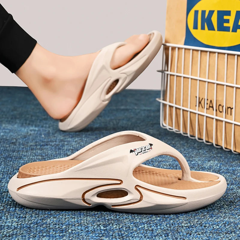 2024 New Mens Fashion Flip-flops Male Soft Slippers Comfortable Massage Summer Shoes Stylish Men Outdoor Sport Slippers Hot Sale