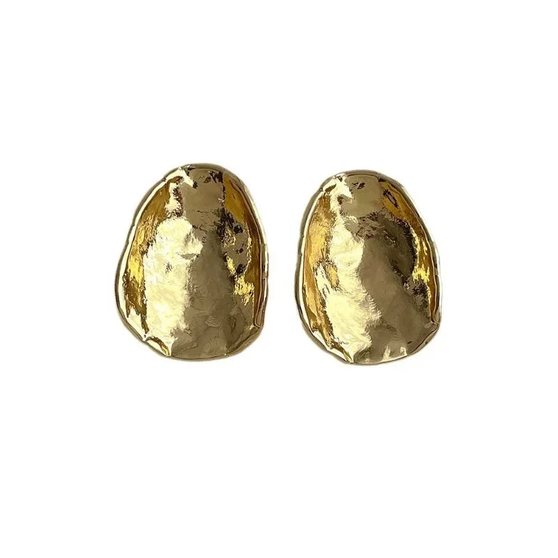 Bilandi Fashion Jewelry Two Size Metallic Stud Earrings For Women Female Gift Simply Design Accessories
