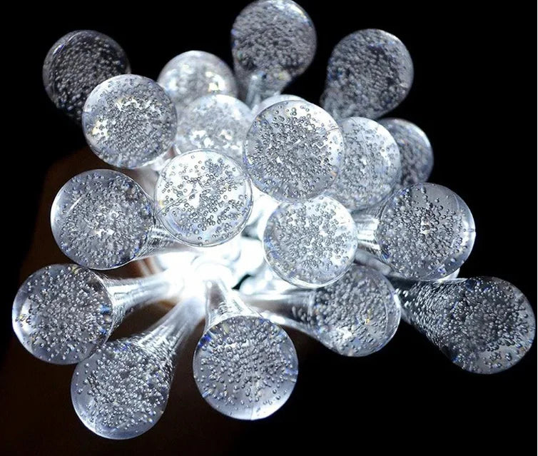 Water droplets Solar String Lights 5/7M Waterproof Outdoor Decoration garland Fariy Lights Christmas Wedding party Garden