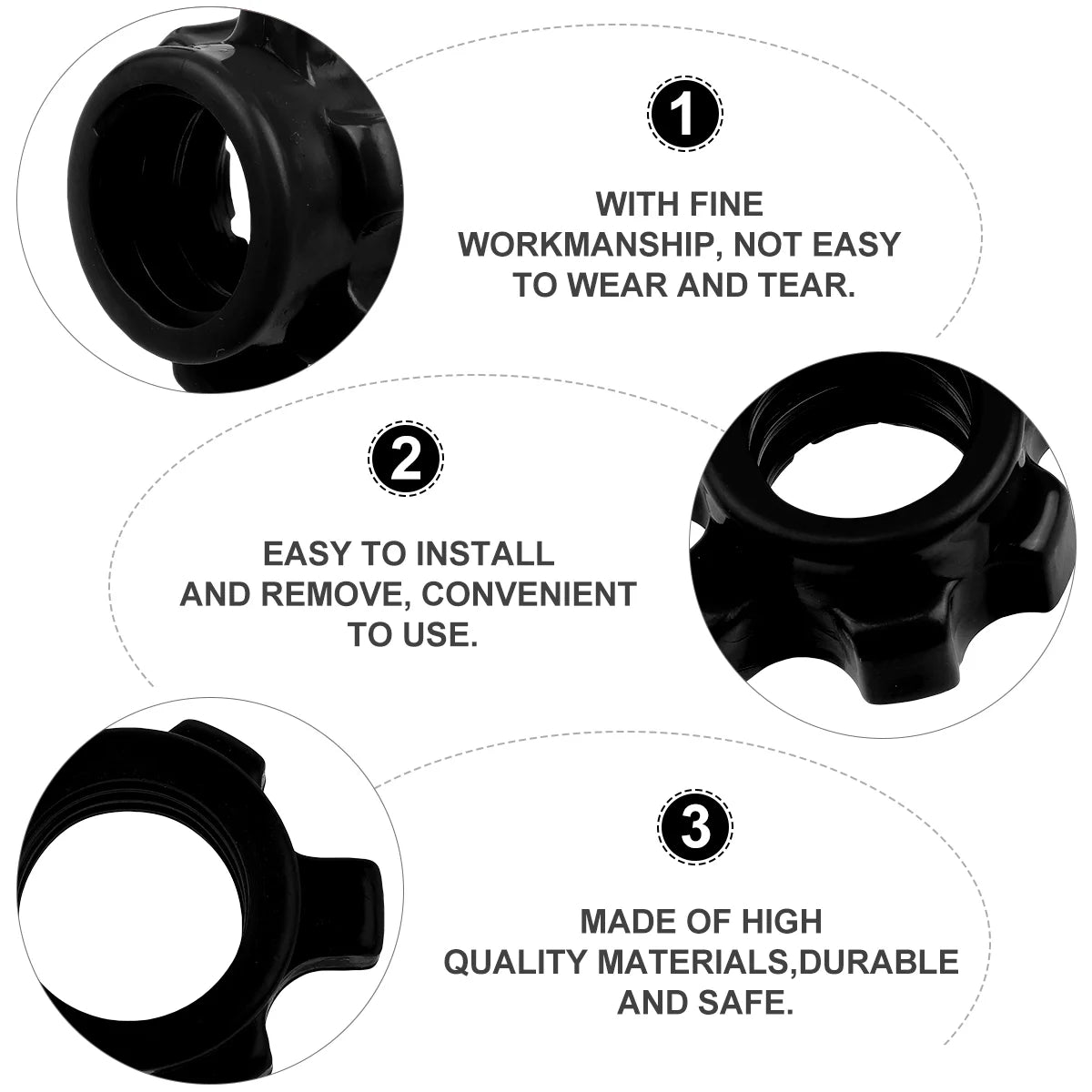4 Pcs Dumbbell Bar Nut Barbell Fixing Accessories Home Gym Equipment Dumbles Weights Dumbbells Bar-bell Screws Fitness