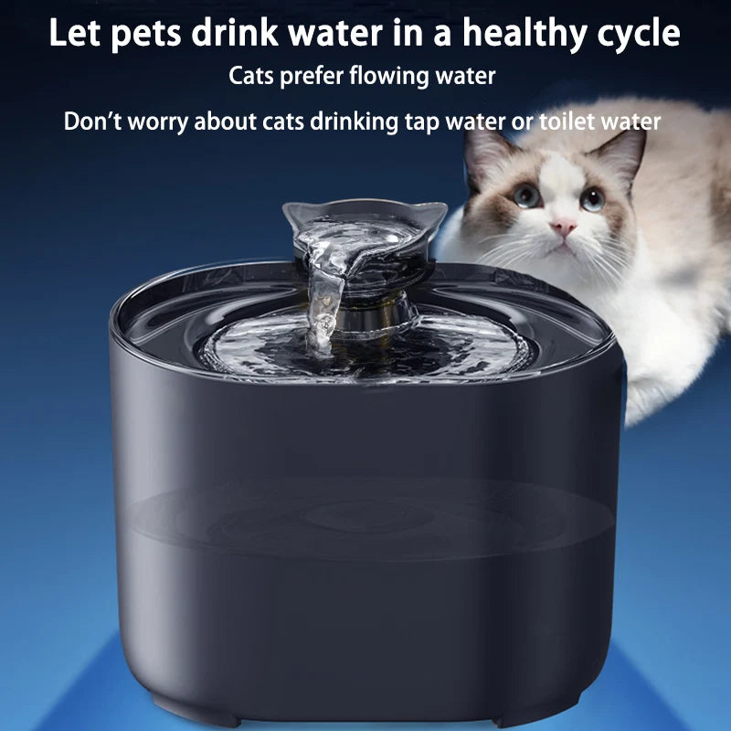 Cat Water Fountain Auto Filter USB Electric Mute Cats Dog Drinker Bowl Recirculate Filtring Drinker for Cats Pet Water Dispenser