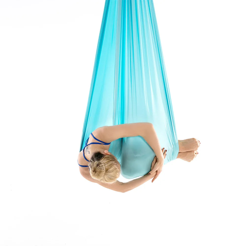 4M x 2.8M Aerial Yoga Hammock Low Stretch Yoga Swing for Improved Yoga Inversions Flexibility Core Strength Body Building